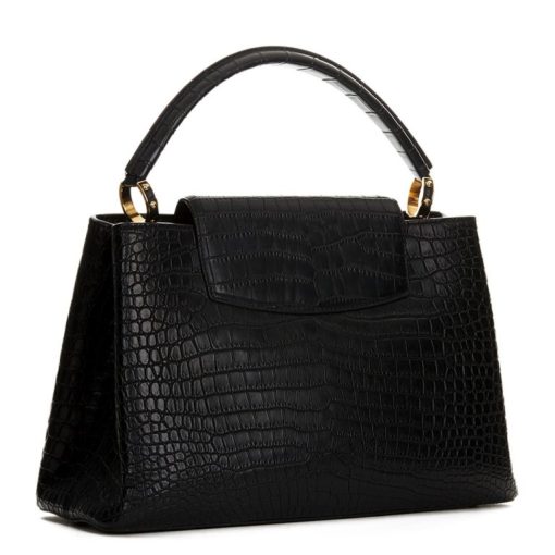Louis Vuitton Capucines Mini Crocodile Bag Black - Image 2