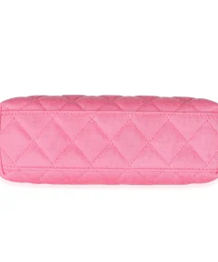 Alternative view of Chanel Pink Quilted Jersey Nano Kelly Shopper