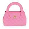 Chanel Pink Quilted Jersey Nano Kelly Shopper