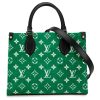 LOUIS VUITTON ONTHEGO PM VELVET TOTE GREEN