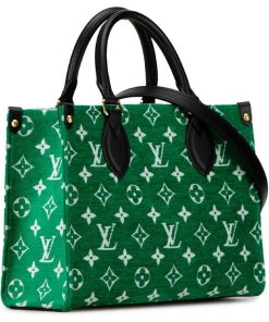 Alternative view of LOUIS VUITTON ONTHEGO PM VELVET TOTE GREEN