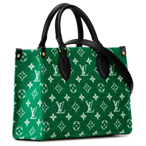 LOUIS VUITTON ONTHEGO PM VELVET TOTE GREEN - Image 2