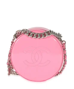 Pink Patent CC Round As Earth Bag