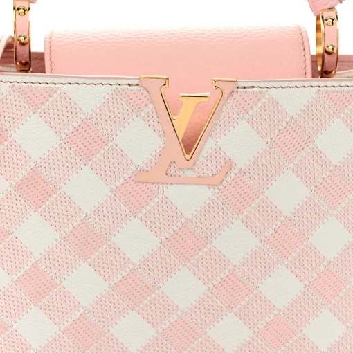Louis Vuitton  Taurillon Embroidered Vichy Capucines BB - Image 5