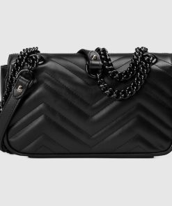 Alternative view of GG MARMONT SMALL BLACK MATELASSE TOP HANDLE BAG