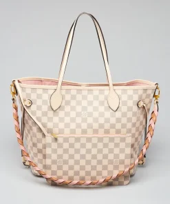 LOUIS VUITTON Damier Azur Braided Neverfull MM