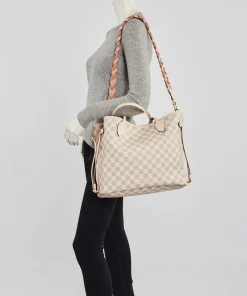 Alternative view of LOUIS VUITTON Damier Azur Braided Neverfull MM