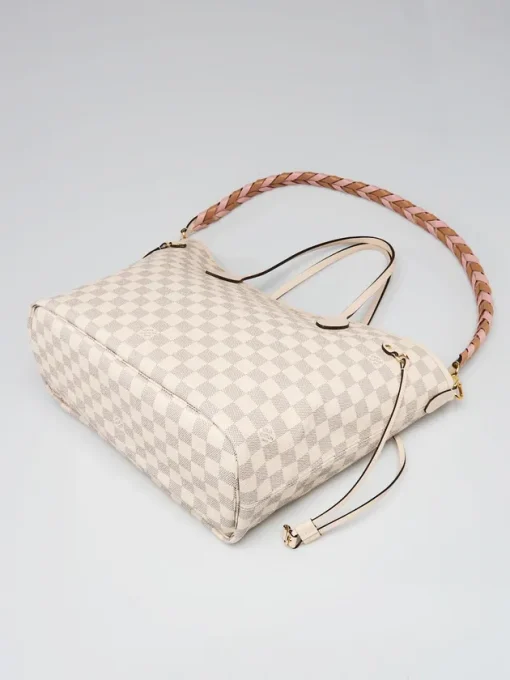 LOUIS VUITTON Damier Azur Braided Neverfull MM - Image 3