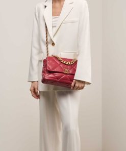 Alternative view of CHANEL 19 RED FLAP BAG