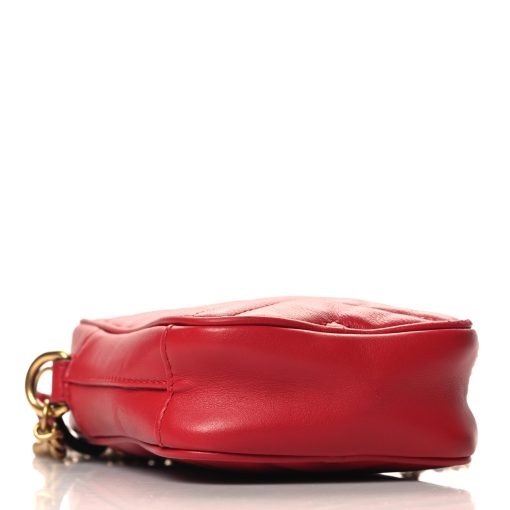 GUCCI Matelasse Mini GG Marmont Hibiscus Red Bag - Image 3