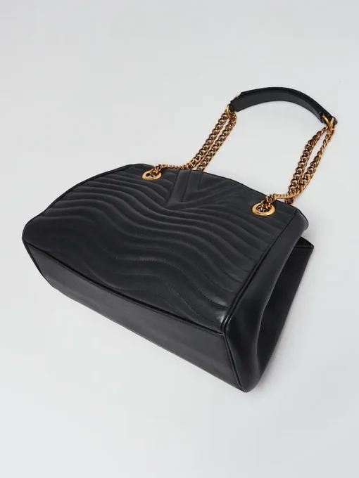 LOUIS VUITTON Calfskin New Wave Chain Tote Black - Image 2