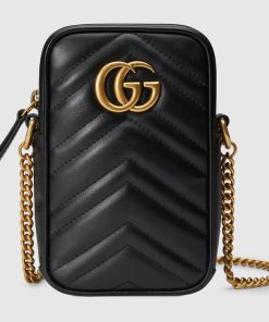GUCCI G MARMONT VERTICAL PHONE MINI BAG