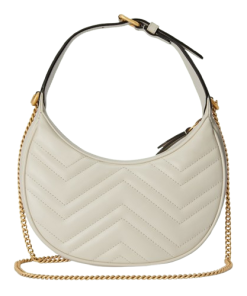 Alternative view of GUCCI GG MARMONT SMALL WHITE MATELASSE SHOULDER BAG