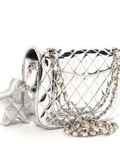 Alternative view of Chanel New 24C Backpack Mirrored metallic Flap Shoulder Bag