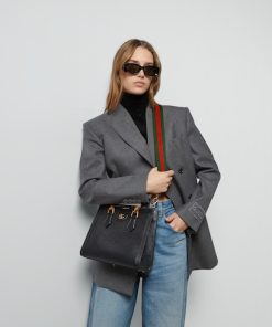 Alternative view of Gucci Diana Medium Black Tote Bag