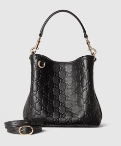 GG EMBLEM MINI BUCKET BAG
