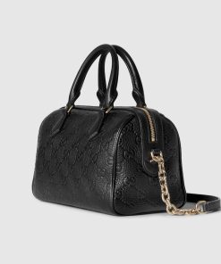 Alternative view of GUCCI GG EMBLEM MEDIUM BOSTON BAG