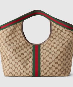 Alternative view of Gucci Giglio large tote beige and brown
