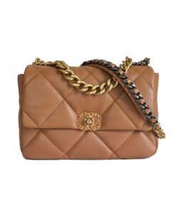 CHANEL 19 Brown FLAP BAG