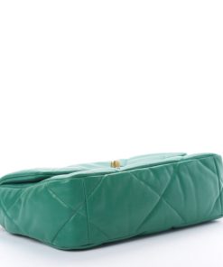 Alternative view of CHANEL 19 GREEN FLAP BAG