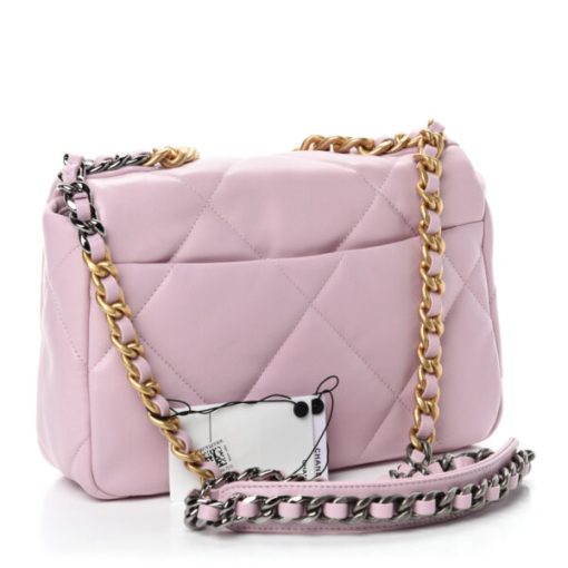 CHANEL 19 LIGHT PINK FLAP BAG - Image 3