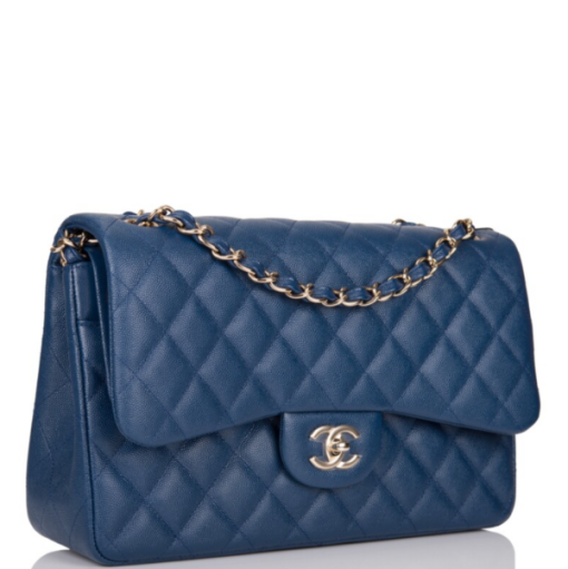 CHANEL Classic Single Flap Bag Navy Blue - Image 3