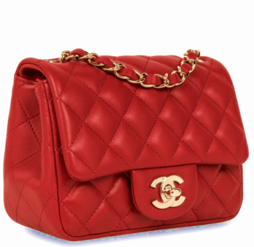 CHANEL MINI SQUARE CLASSIC FLAP RED - Image 2