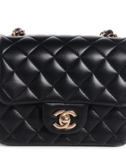 CHANEL MINI SQUARE CLASSIC FLAP BLACK