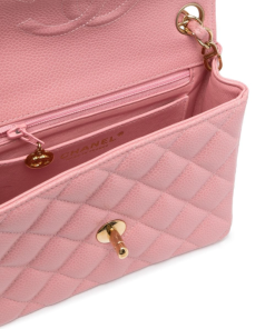 Alternative view of CHANEL MINI SQUARE CLASSIC FLAP PINK