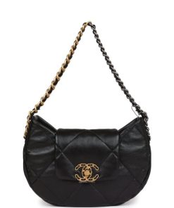 Chanel 19 Hobo Bag Black