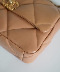 Alternative view of CHANEL 19 Brown FLAP BAG
