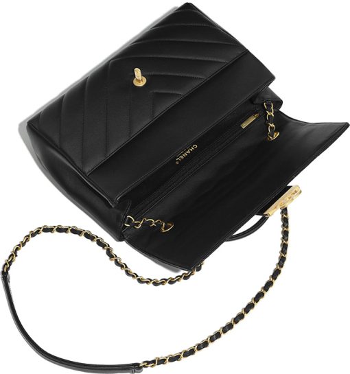 CHANEL Black Gold Class CC Top Handle Bag - Image 2