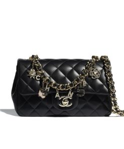 Chanel Women Mini Flap Bag Gold-Tone Metal