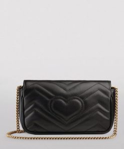 Alternative view of GUCCI GG MARMONT MINI Black BAG