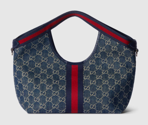 Gucci Giglio Small Tote Blue And White Bag - Image 2