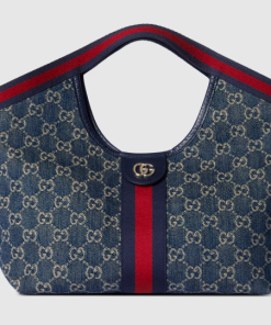 Gucci Giglio Small Tote Blue And White Bag