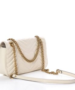 Alternative view of Gucci Marmont Flap White Bag