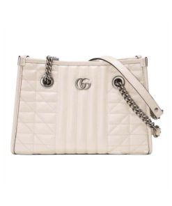 Gucci small GG Marmont tote bag White