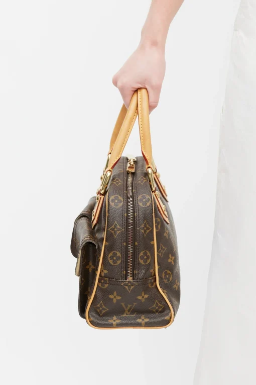 LV Brown & Gold Manhattan Monogram Bag - Image 4