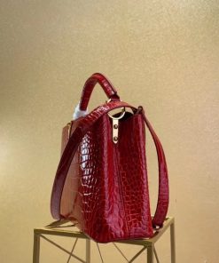 Alternative view of Louis Vuitton Capucines Mini Crocodile Bag Red