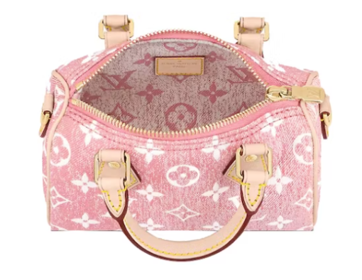 LOUIS VUITTON Jacquard Denim Nano Speedy Pink - Image 3