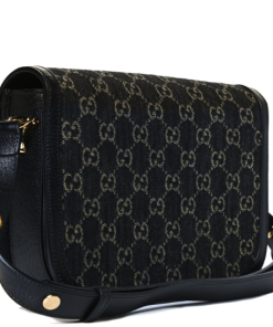 Alternative view of GUCCI Jacquard Black Denim GG Monogram Textured Dollar Black Ivory