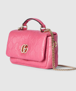 Alternative view of GUCCI GG Milano small top handle pink bag