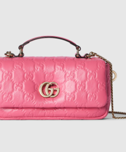 GUCCI GG Milano small top handle pink bag