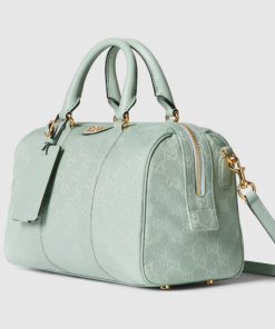 Alternative view of Gucci Ophidia medium boston icy blue GG canvas bag