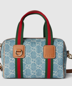 Gucci Mini GG blue and white GG denim bag