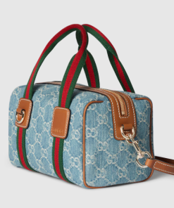 Alternative view of Gucci Mini GG blue and white GG denim bag