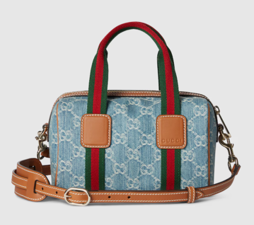 Gucci Mini GG blue and white GG denim bag - Image 3