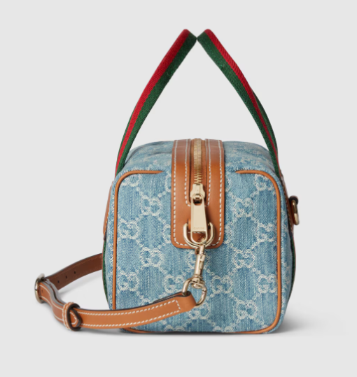 Gucci Mini GG blue and white GG denim bag - Image 4