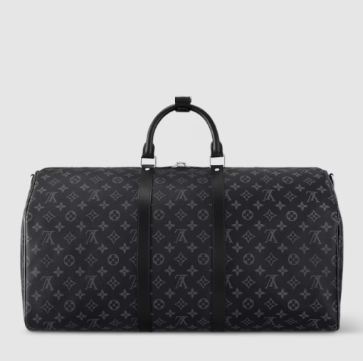 LOUIS VUITTON X NIGO Taurillon Denim Drip Keepall Black - Image 3